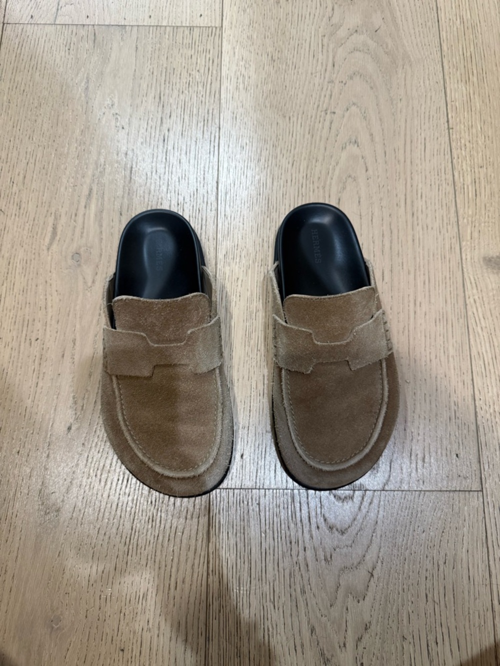 Women’s hermes Go Mules  in Light Brown